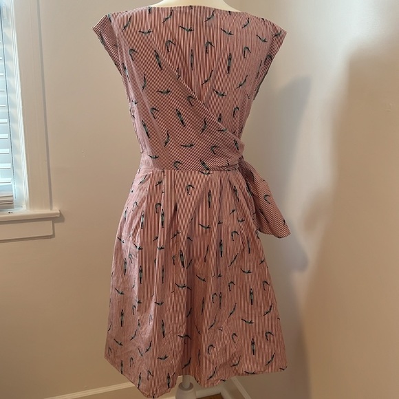Anthropologie Pink and Black Patterned Dress - Picture 5 of 7
